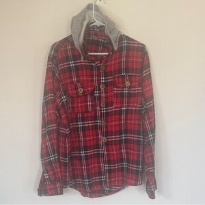 Classic Red Plaid Men's Button Down Shirt